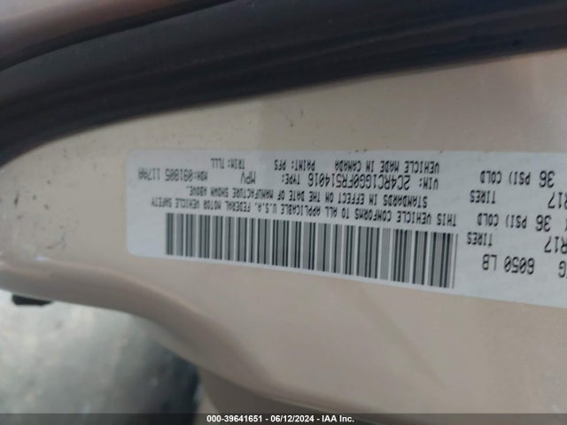 2C4RC1GG0FR514016 Chrysler Town & Country Limited Platinum