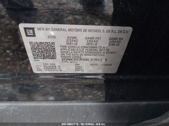 Chevrolet Blazer Fwd 2lt 2020 3GNKBCRS6LS701333 Image 9