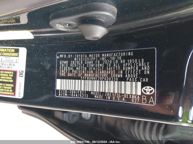 Toyota COROLLA LE 2017 5YFBURHE2HP600330 Image 9