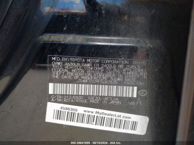 JTHBF1D29F5067635 Lexus IS 250