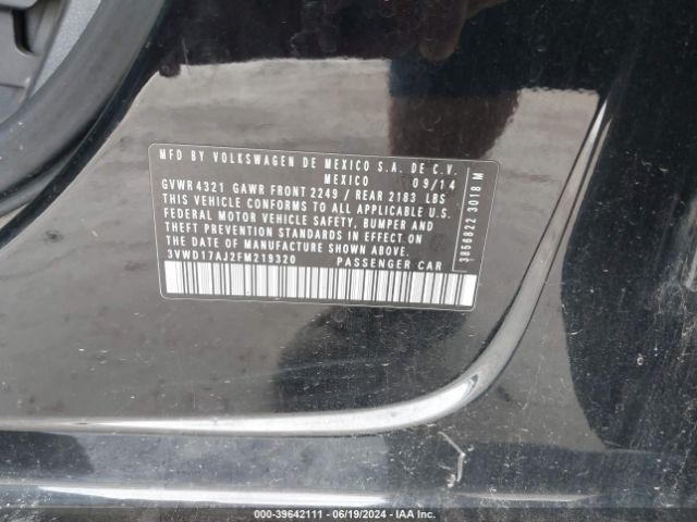 3VWD17AJ2FM219320 Volkswagen Jetta 1.8t Sport
