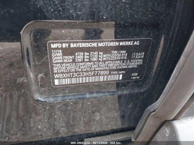 WBXHT3C33H5F77899 BMW X1 Xdrive28i