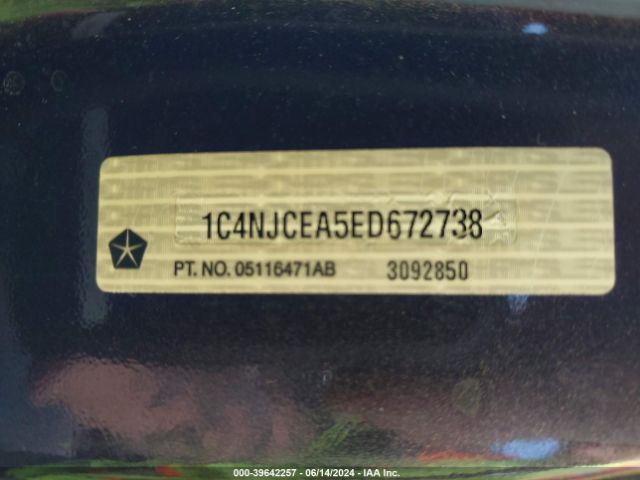 1C4NJCEA5ED672738 Jeep Compass High Altitude