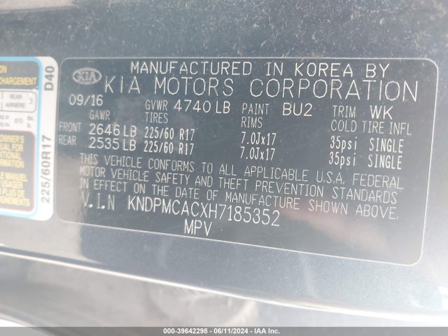 KIA Sportage Lx 2017 KNDPMCACXH7185352 Image 9