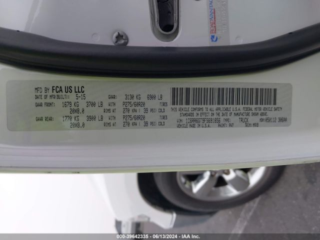 1C6RR6GT9FS691856 RAM 1500 Big Horn
