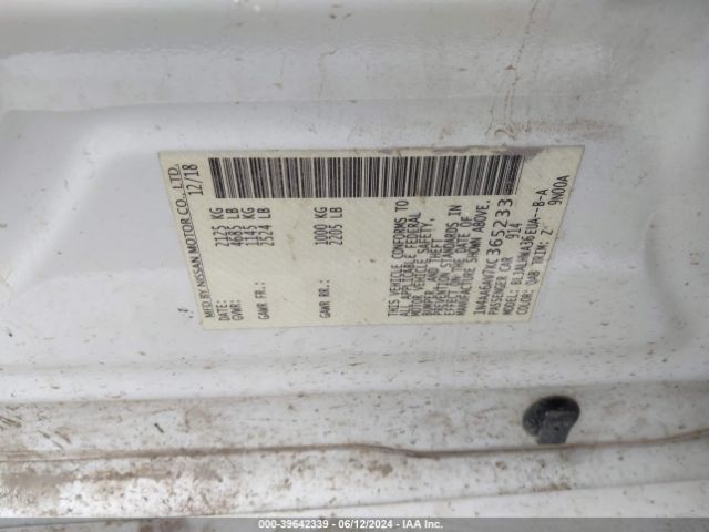 1N4AA6AV7KC365233 Nissan Maxima 3.5 Platinum