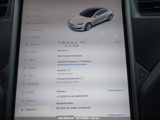 5YJSA1E27JF285546 Tesla Model S 100d/75d/p100d