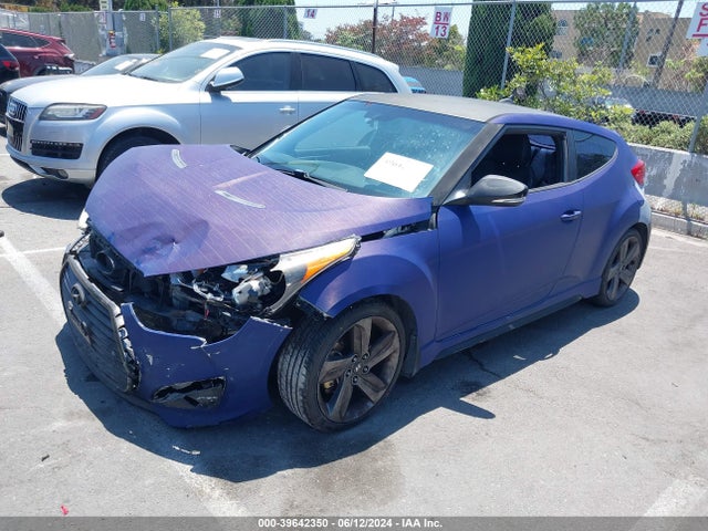 Hyundai Veloster Turbo W/black 2014 KMHTC6AEXEU209159 Image 2