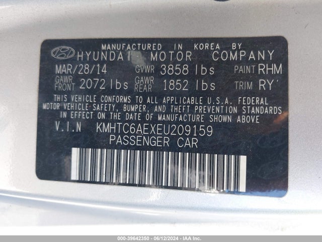 Hyundai Veloster Turbo W/black 2014 KMHTC6AEXEU209159 Image 9