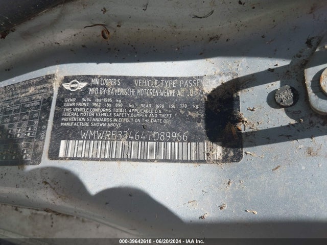 2004 MINI COOPER S WMWRE33464TD89966 Photo 8