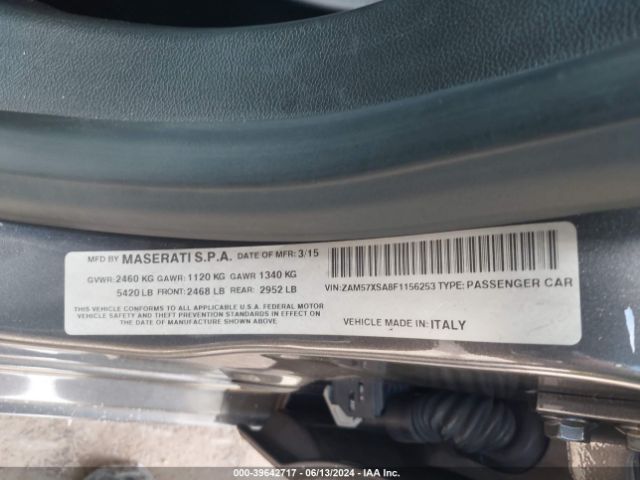 ZAM57XSA8F1156253 Maserati Ghibli