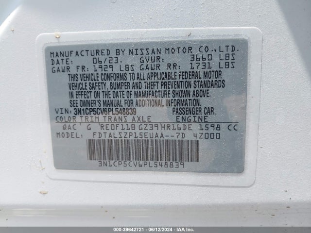 Nissan Kicks Sv Xtronic Cvt 2023 3N1CP5CV6PL548839 Image 9