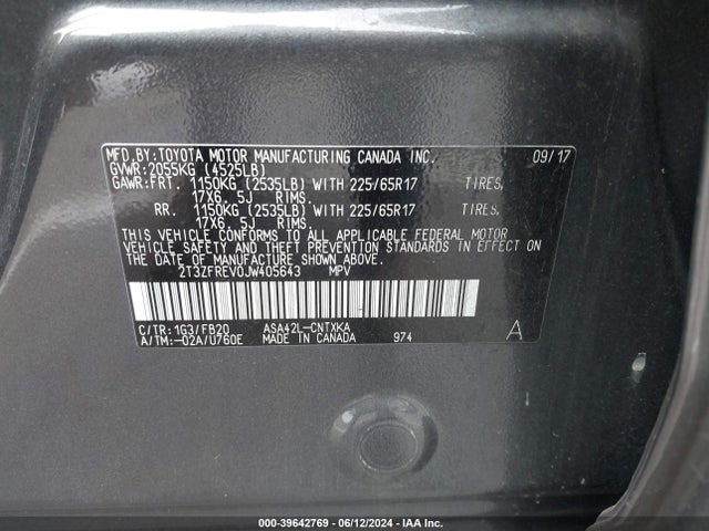 Toyota RAV4 LE 2018 2T3ZFREV0JW405643 Image 9
