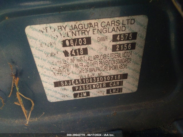 2003 JAGUAR X-TYPE SAJEA51D63XD50718 Photo 8