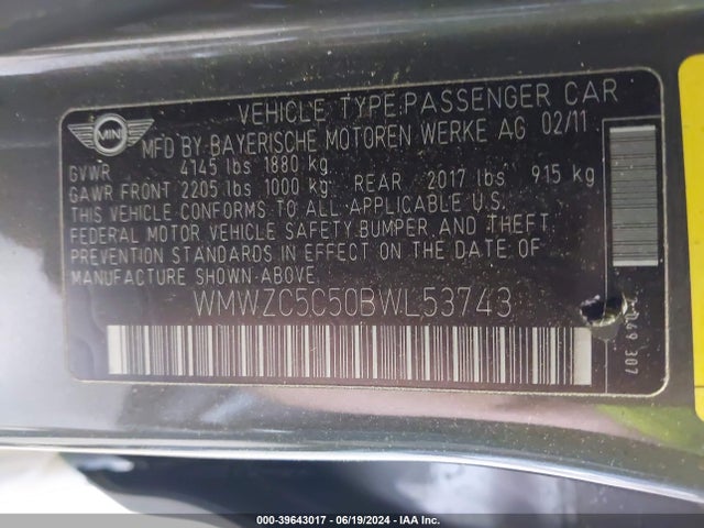 2011 MINI COOPER S COUNTRYMAN WMWZC5C50BWL53743 Photo 8