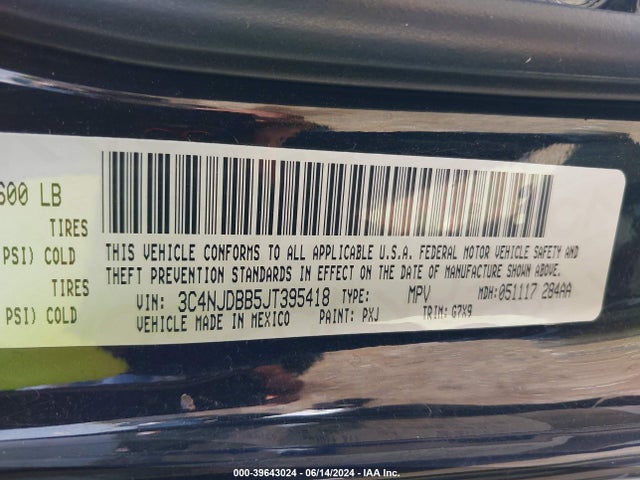 3C4NJDBB5JT395418 Jeep Compass Altitude 4x4