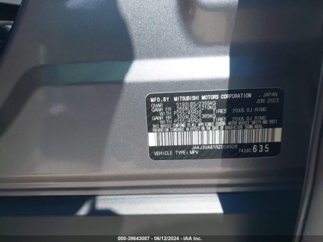 JA4J3VA81RZ004929 Mitsubishi Outlander
