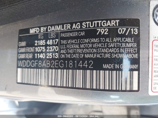 WDDGF8AB2EG181442 Mercedes-Benz C 300 Luxury 4matic/sport 4matic
