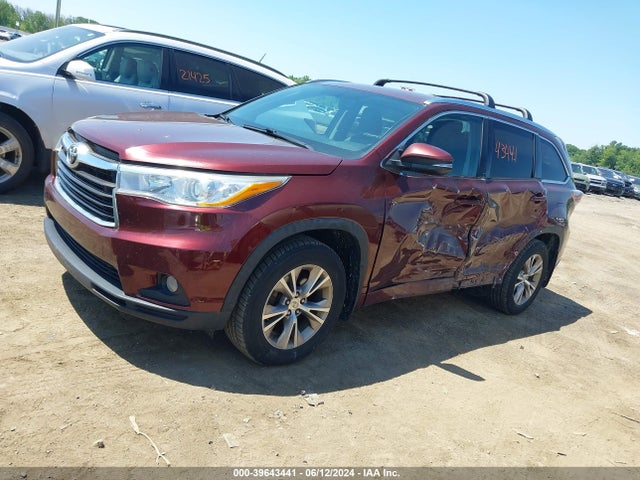 Toyota Highlander Xle V6 2015 5TDJKRFHXFS120684 Image 2