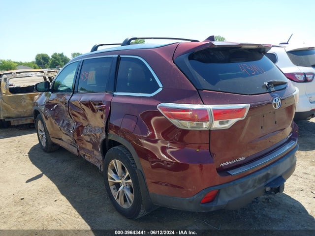 Toyota Highlander Xle V6 2015 5TDJKRFHXFS120684 Image 3