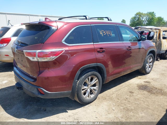 Toyota Highlander Xle V6 2015 5TDJKRFHXFS120684 Image 4