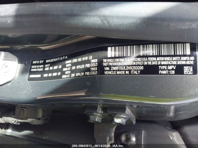 ZN661XUL2HX253200 Maserati Levante