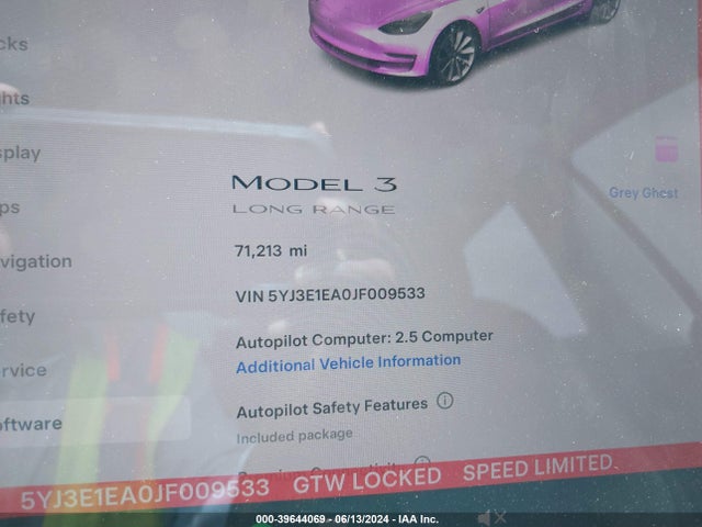 Tesla Model 3 Long Range/mid Range 2018 5YJ3E1EA0JF009533 Image 7