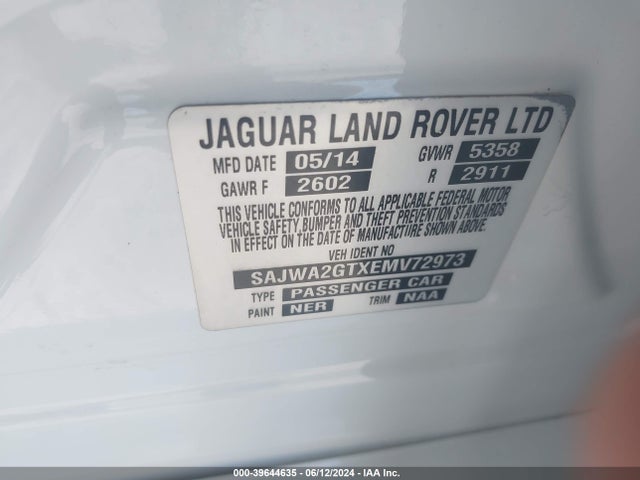 2014 JAGUAR XJ SAJWA2GTXEMV72973 Photo 8
