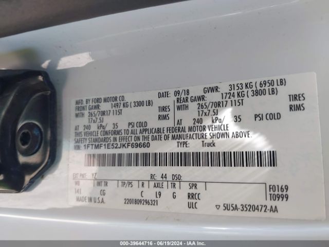 1FTMF1E52JKF69660 Ford F-150 Xl
