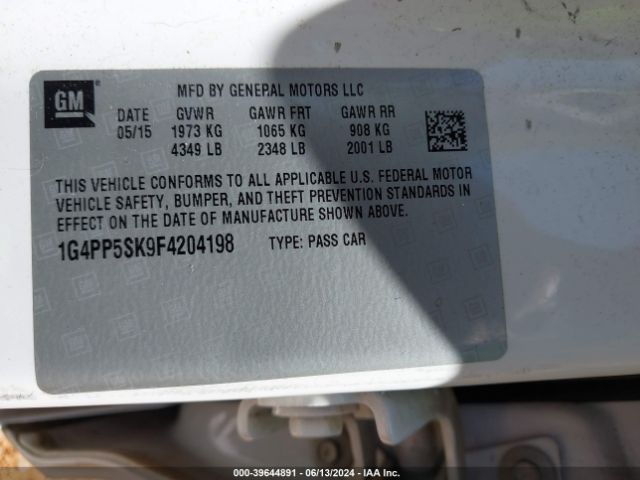 1G4PP5SK9F4204198 Buick Verano