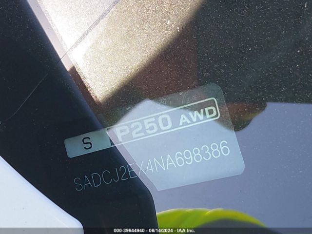 SADCJ2EX4NA698386 Jaguar F-pace S P250 Awd Automatic