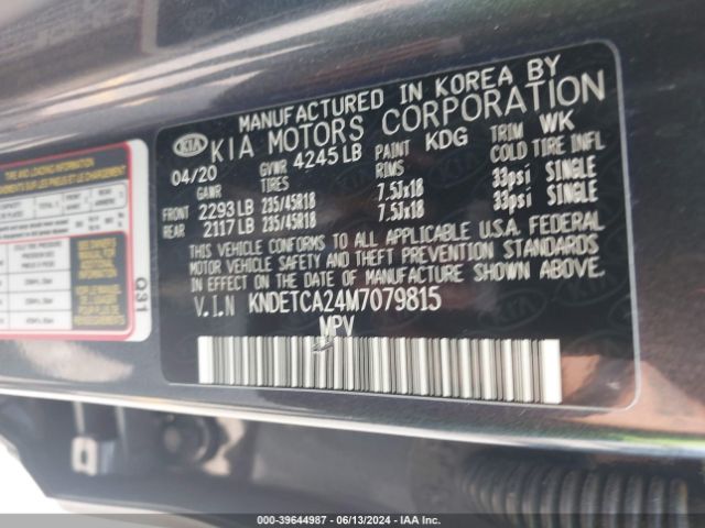 KNDETCA24M7079815 KIA Seltos Sx Turbo