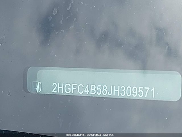 2HGFC4B58JH309571 Honda Civic Lx