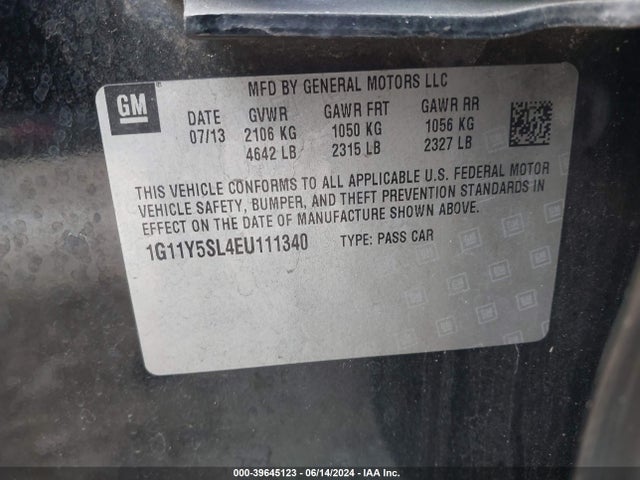 Chevrolet Impala 1ls 2014 1G11Y5SL4EU111340 Image 9