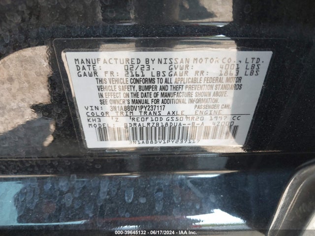 Nissan Sentra Sr Xtronic Cvt 2023 3N1AB8DV1PY237117 Image 9