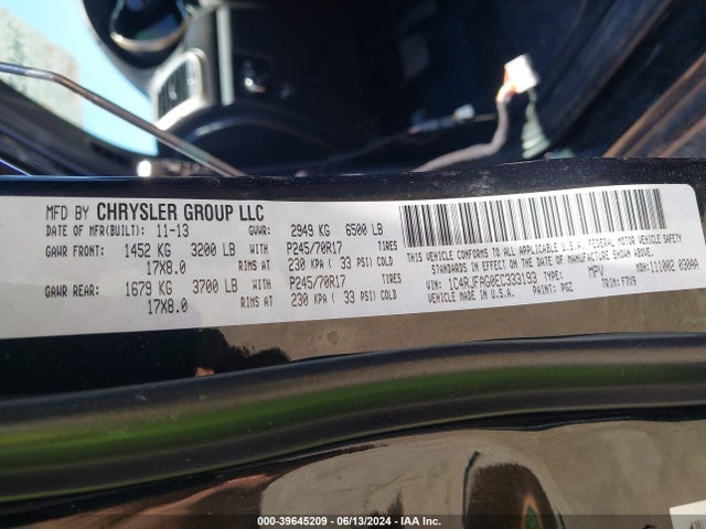 1C4RJFAG0EC333193 Jeep Grand Cherokee Laredo