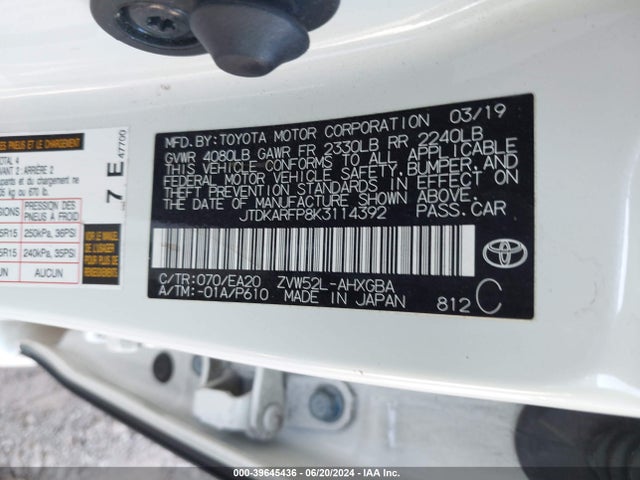 Toyota Prius Prime Premium 2019 JTDKARFP8K3114392 Image 9