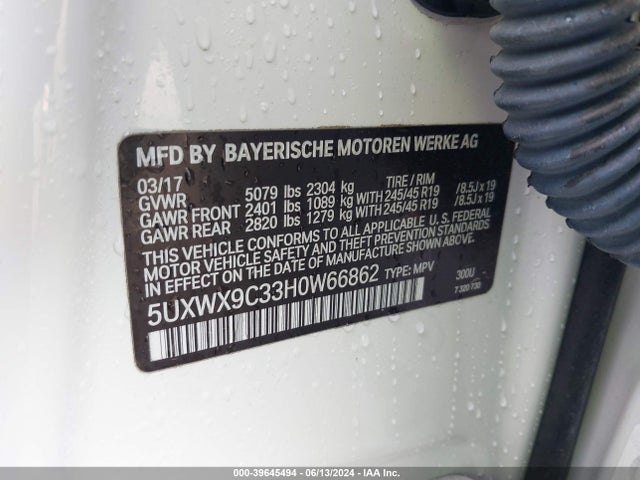 5UXWX9C33H0W66862 BMW X3 Xdrive28i