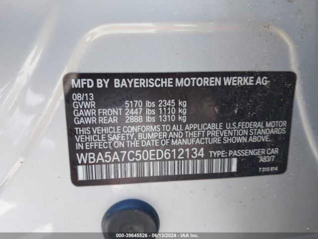 WBA5A7C50ED612134 BMW 528i Xdrive