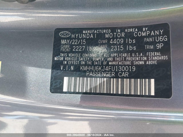 Hyundai Genesis 3.8 Ultimate 2015 KMHHU6KJ4FU130019 Image 9