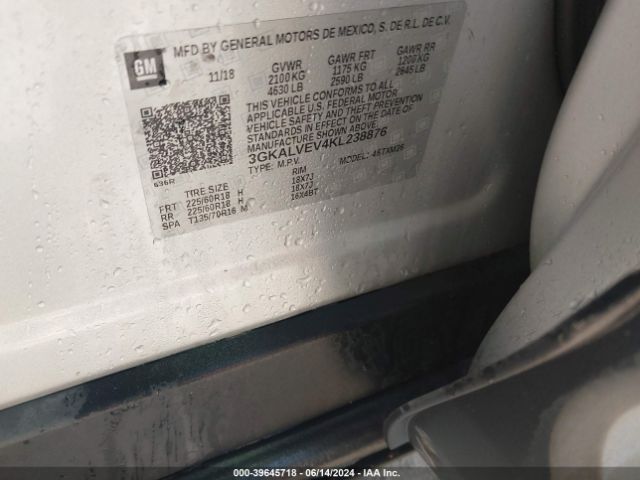 3GKALVEV4KL238876 GMC Terrain Slt