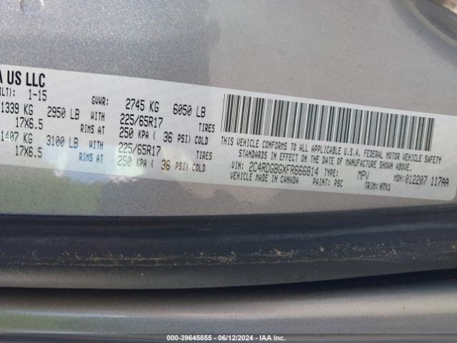 2C4RDGBGXFR666814 Dodge Grand Caravan American Value Pkg