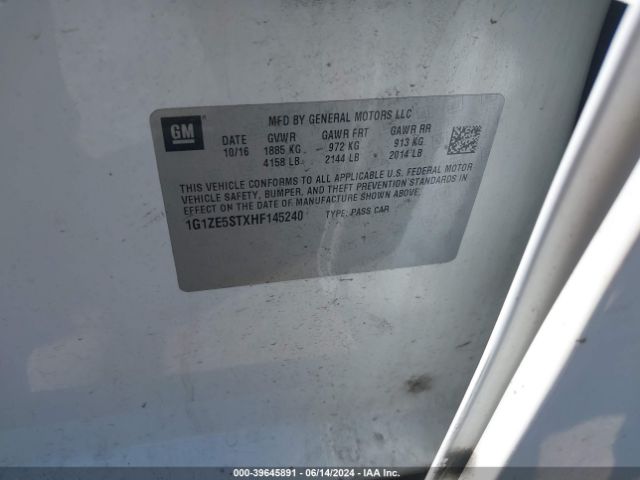 1G1ZE5STXHF145240 Chevrolet MALIBU 1LT