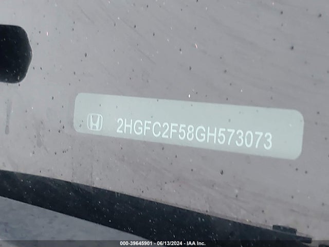 Honda Civic Lx 2016 2HGFC2F58GH573073 Image 9