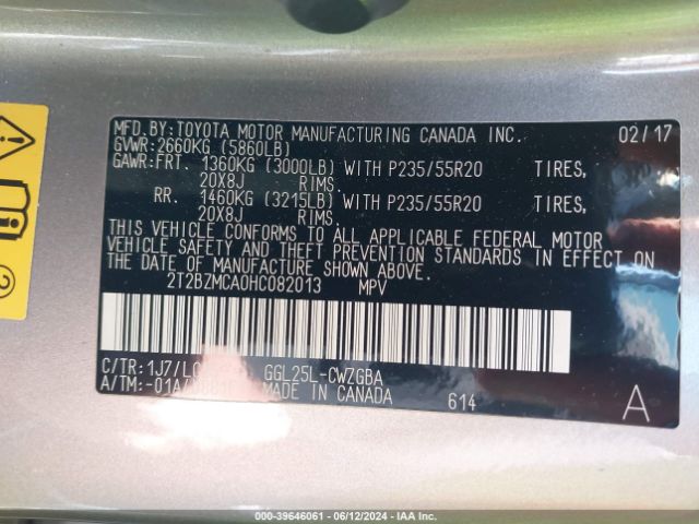 2T2BZMCA0HC082013 Lexus Rx 350 F Sport