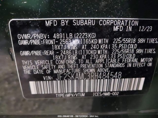 JF2SKAMC3RH484548 Subaru Forester Touring