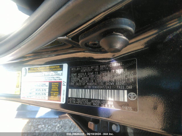 Toyota CAMRY SE 2014 4T1BF1FK6EU417043 Image 9