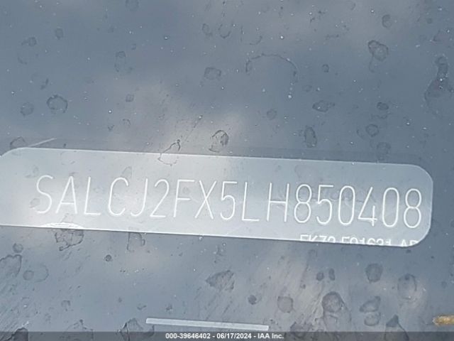 SALCJ2FX5LH850408 Land Rover Discovery Sport S