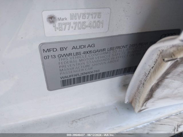 WAUFFAFL2EN006793 Audi A4 2.0t Premium