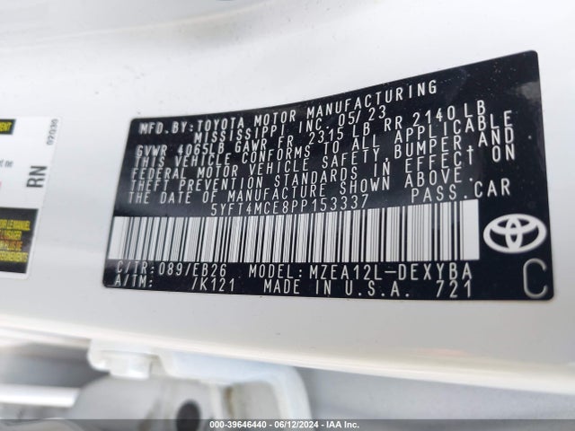 Toyota Corolla Xse 2023 5YFT4MCE8PP153337 Image 9